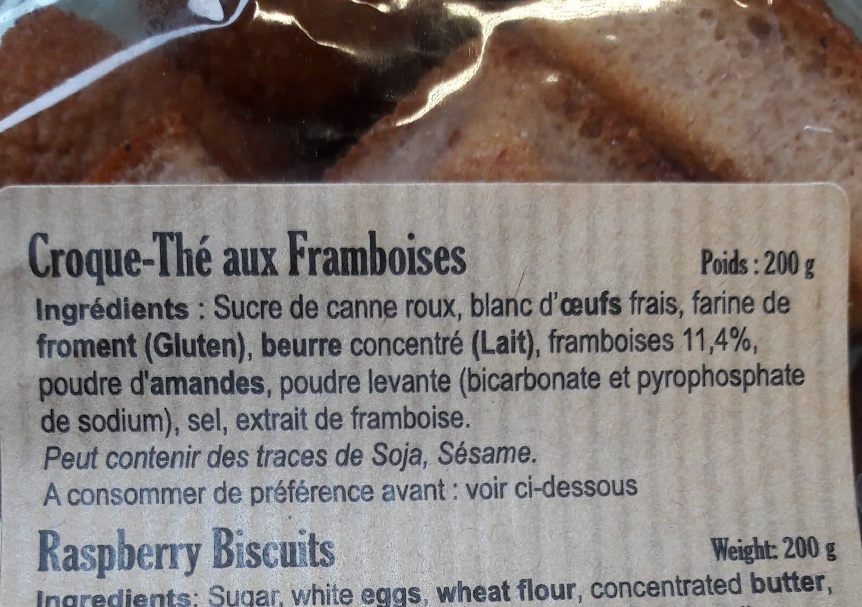 Abbaye La Joie Notre-Dame Biscuit moelleux croque thé aux framboises packshot