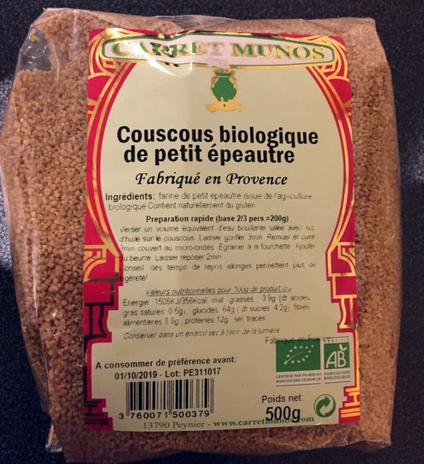 Carret Munos Couscous de petit épeautre packshot