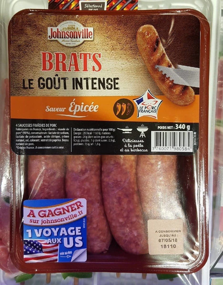 Johnsonville Brats, Saveur Épicée packshot