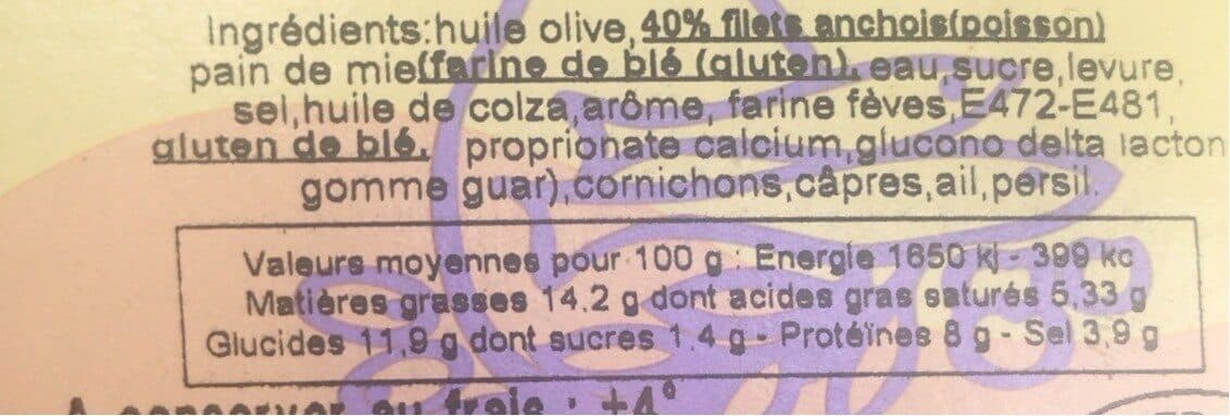 Les delices de Margaux Creme d'anchoïade packshot