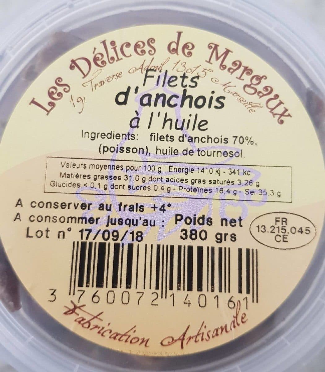 Open Food Facts Filets d'anchoix à l'huile packshot
