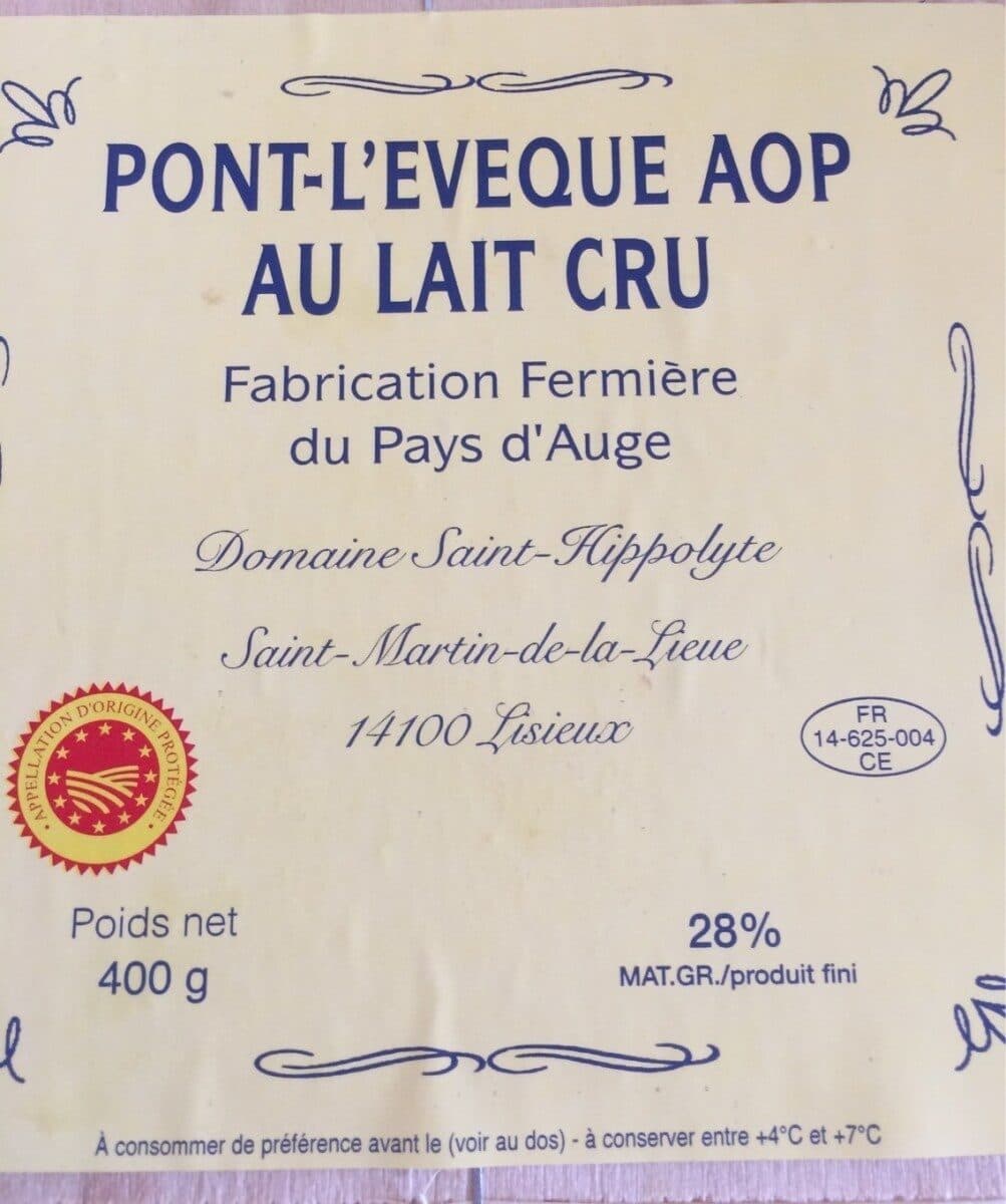 Open Food Facts Pont l'eveque packshot