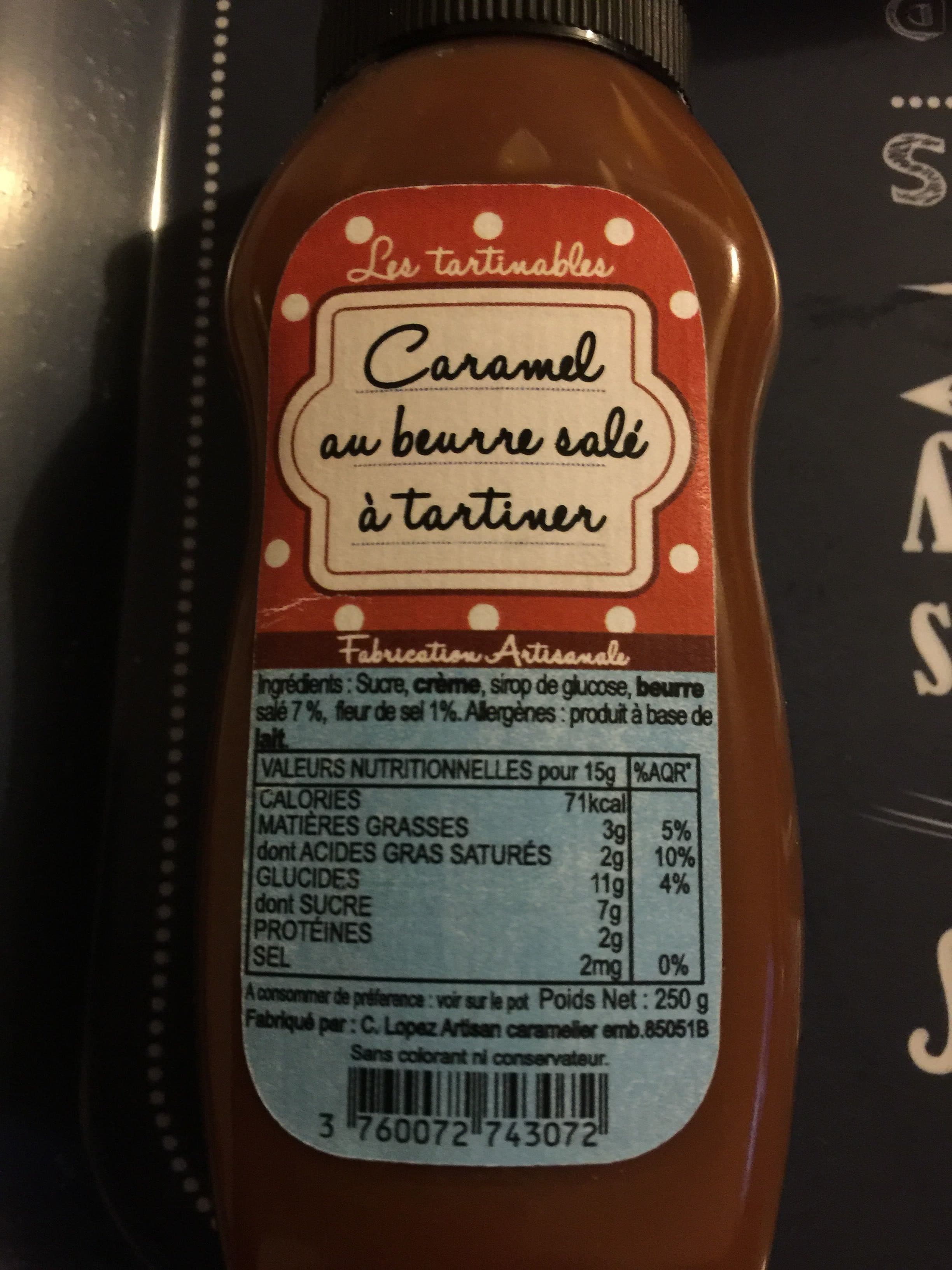 Open Food Facts Caramel au beurre salé à tartiner packshot