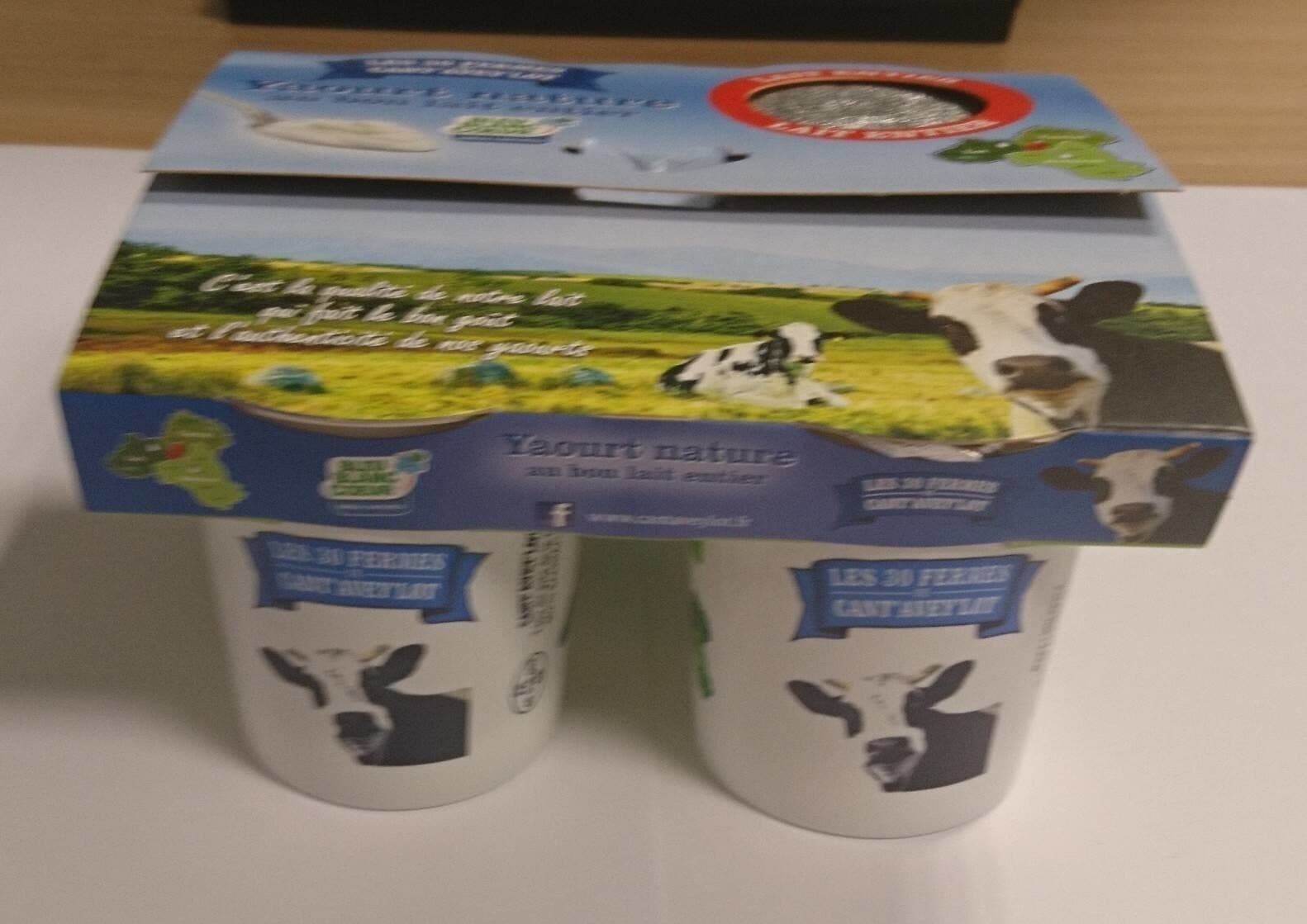 Les 30 fermes de Cant'Avey'Lot Yaourt nature au bon lait entier packshot