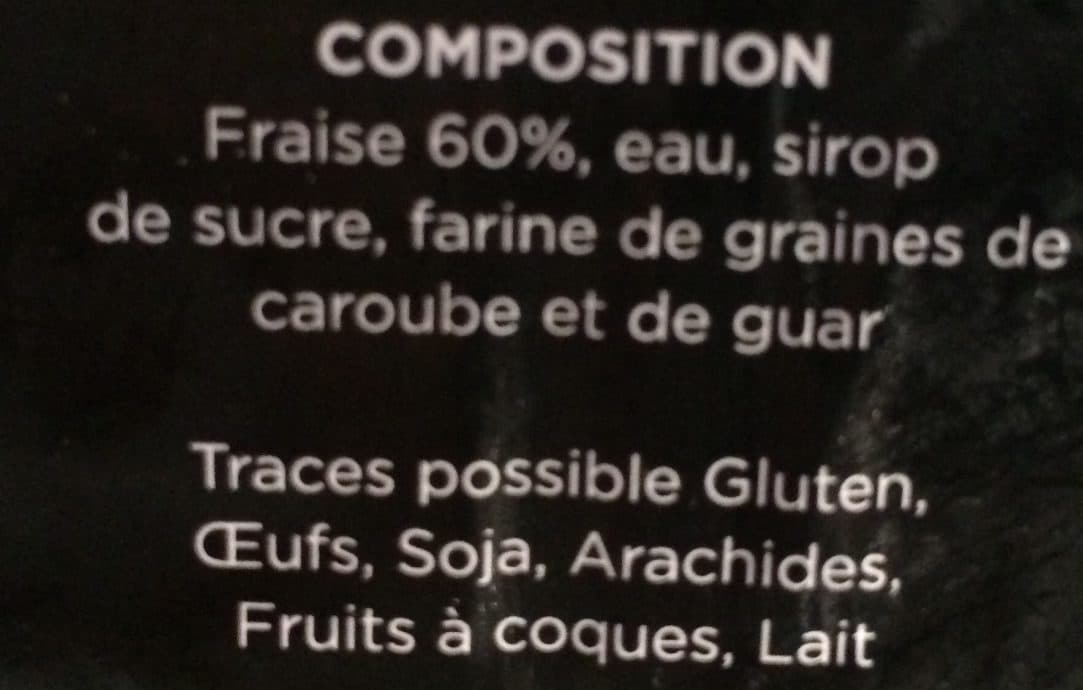 Robert Coudert Sorbet plein fruit Fraise packshot