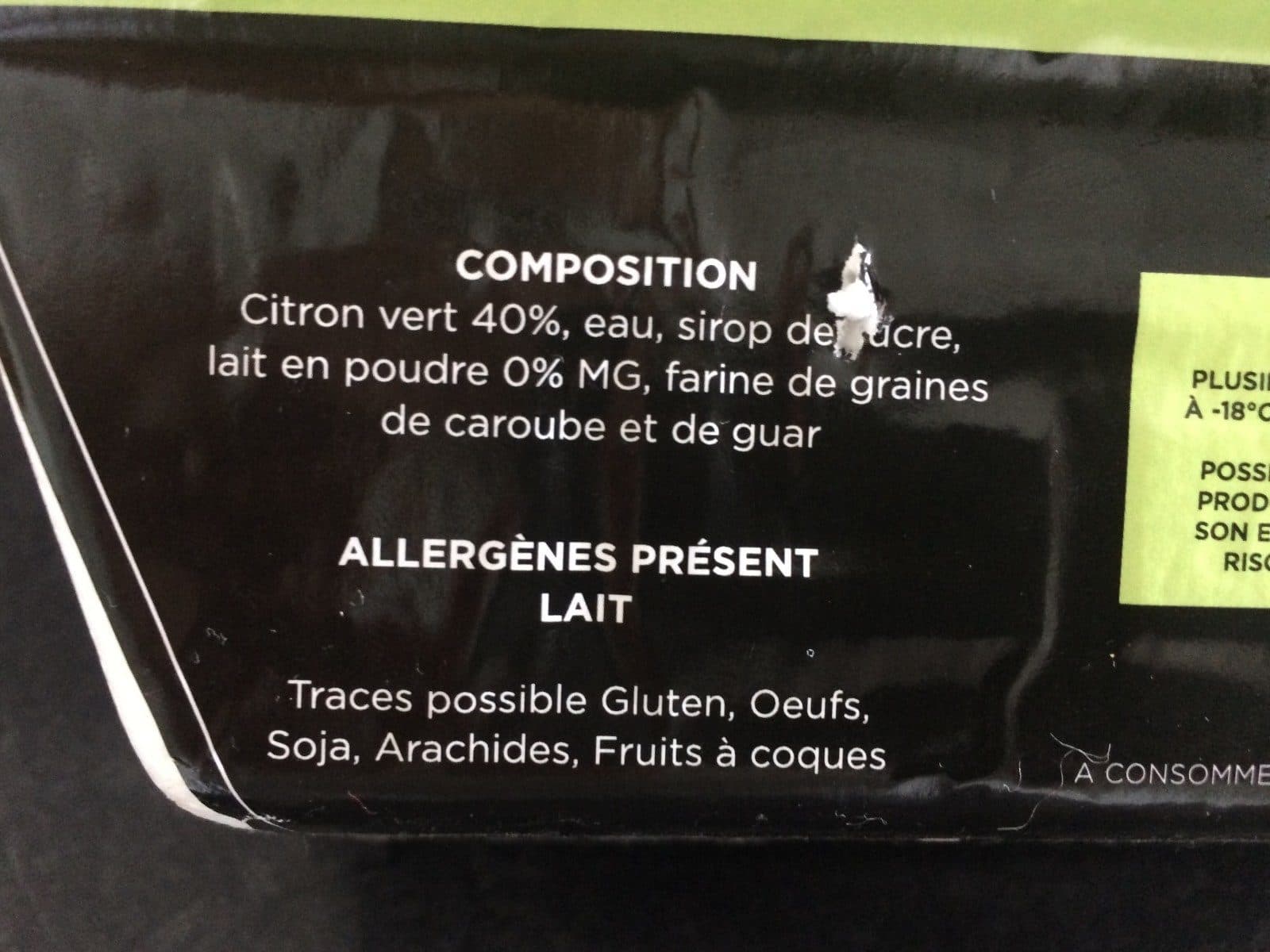 Open Food Facts Glace packshot