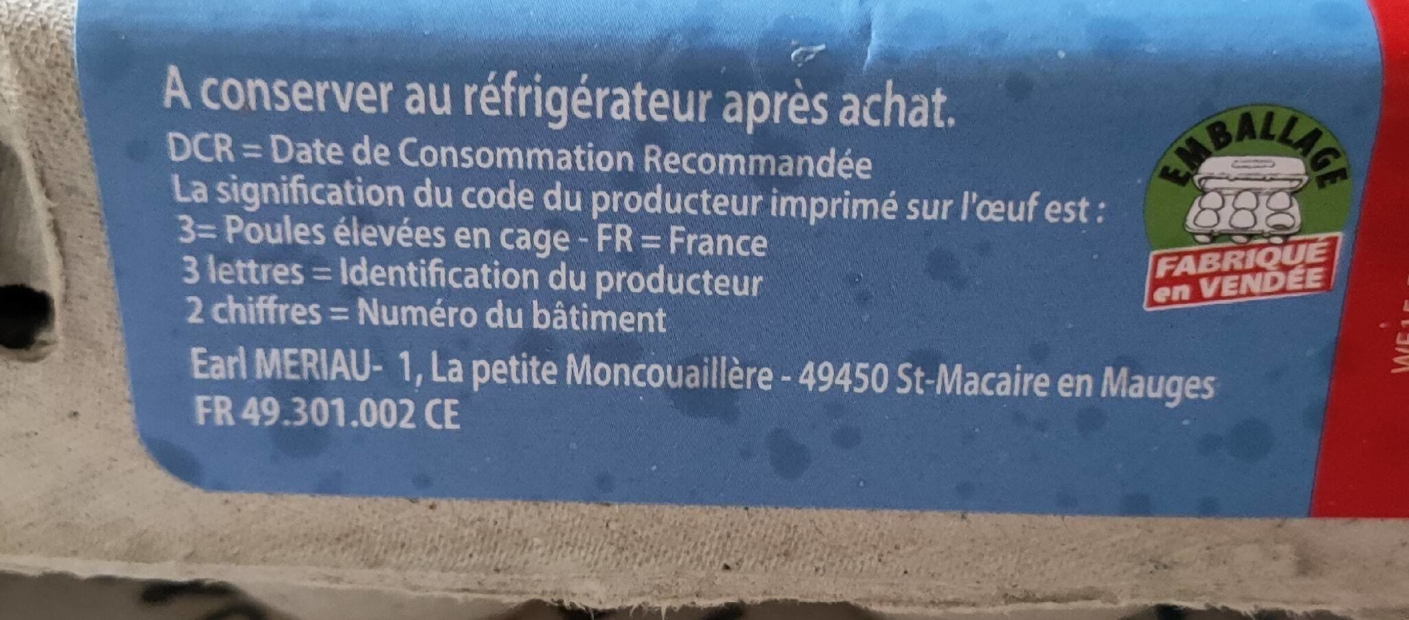 EARL MERIAU Œufs Plein Air packshot