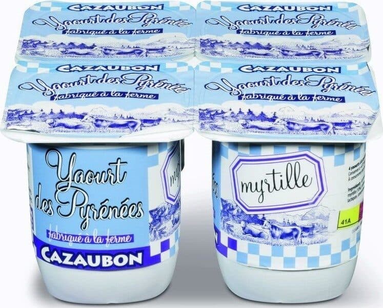 Cazaubon Yaourt des Pyrénées Myrtille packshot