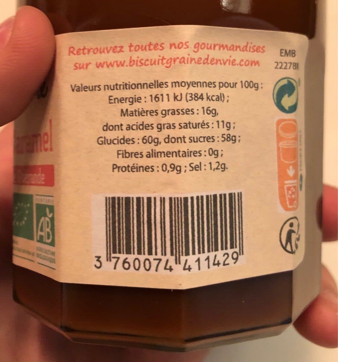 Graine d'en Vie Onctueux de Caramel au Beurre salé au sel de Guérande packshot
