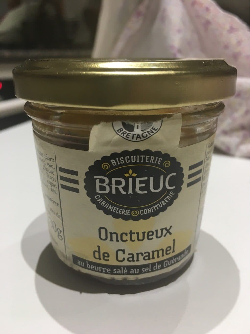 Brieuc Biscuiterie Brieuc Onctueux de caramel au beurre salé au sel de Guérande le pot de 130 g packshot