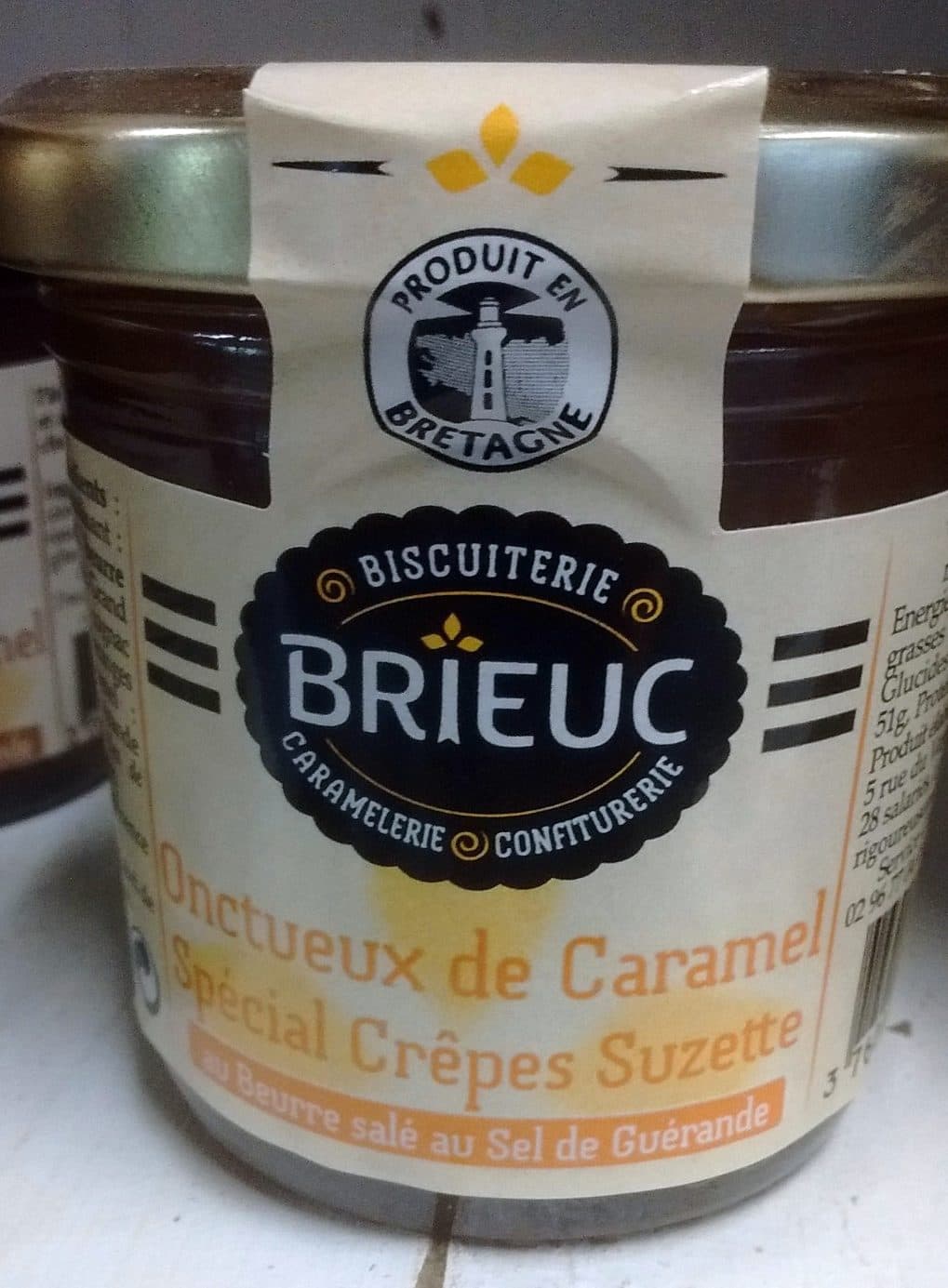 Biscuiterie Brieuc Onctueux de Caramel Spécial Crêpes Suzette au Beurre salé au Sel de Guérande packshot