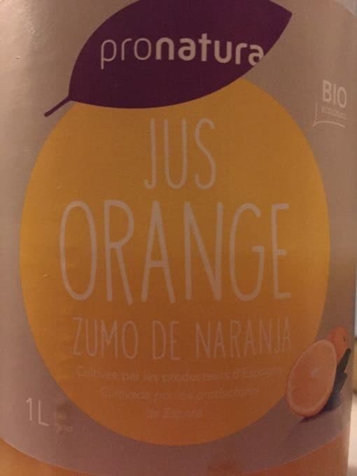 Pronatura Jus d'orange packshot