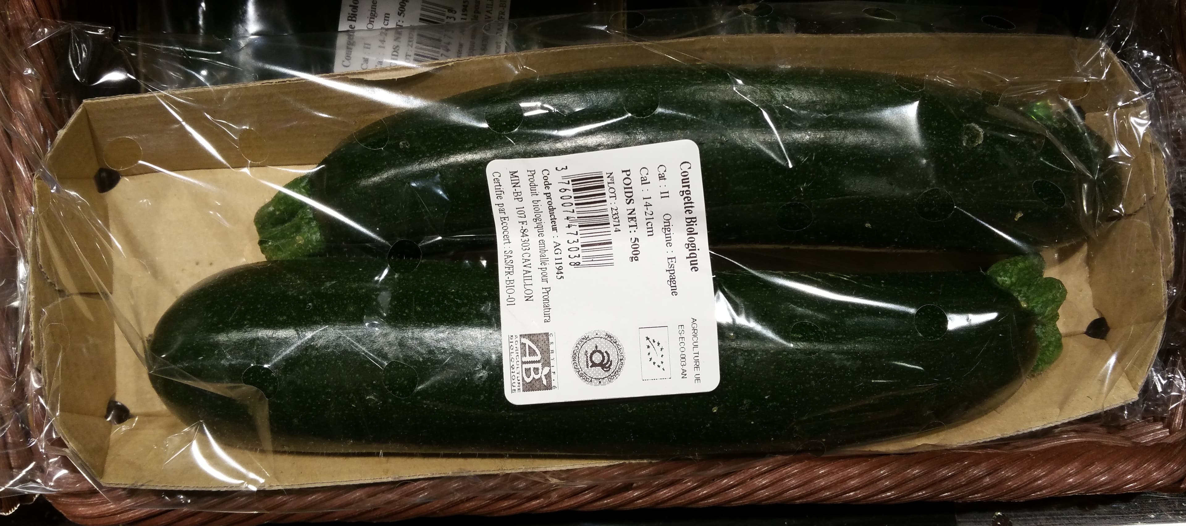 Pronatura Courgette Biologique packshot