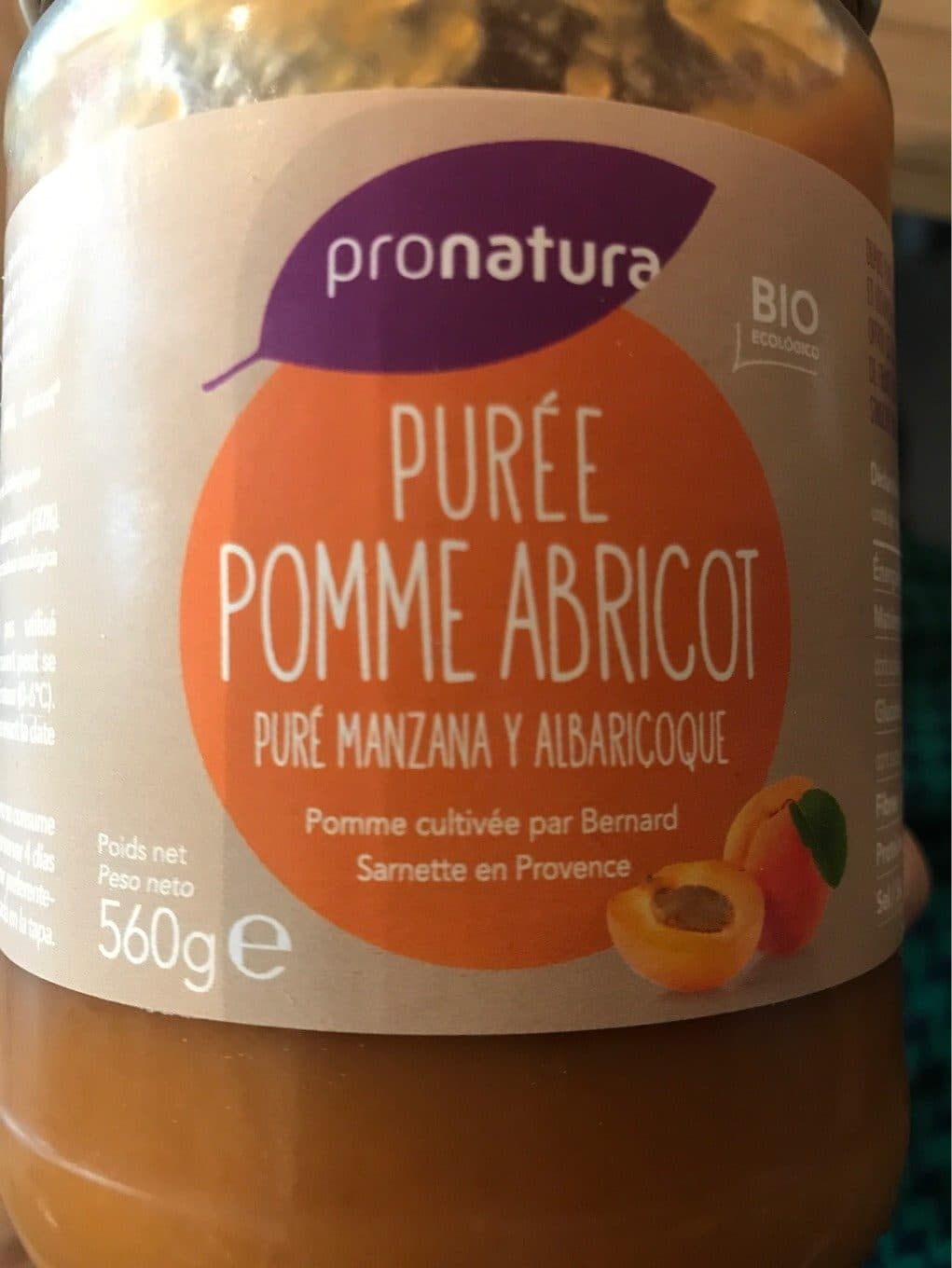 Pronatura Purée pomme abricot packshot