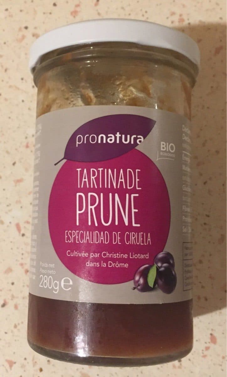 Pronatura Tartinade prune packshot