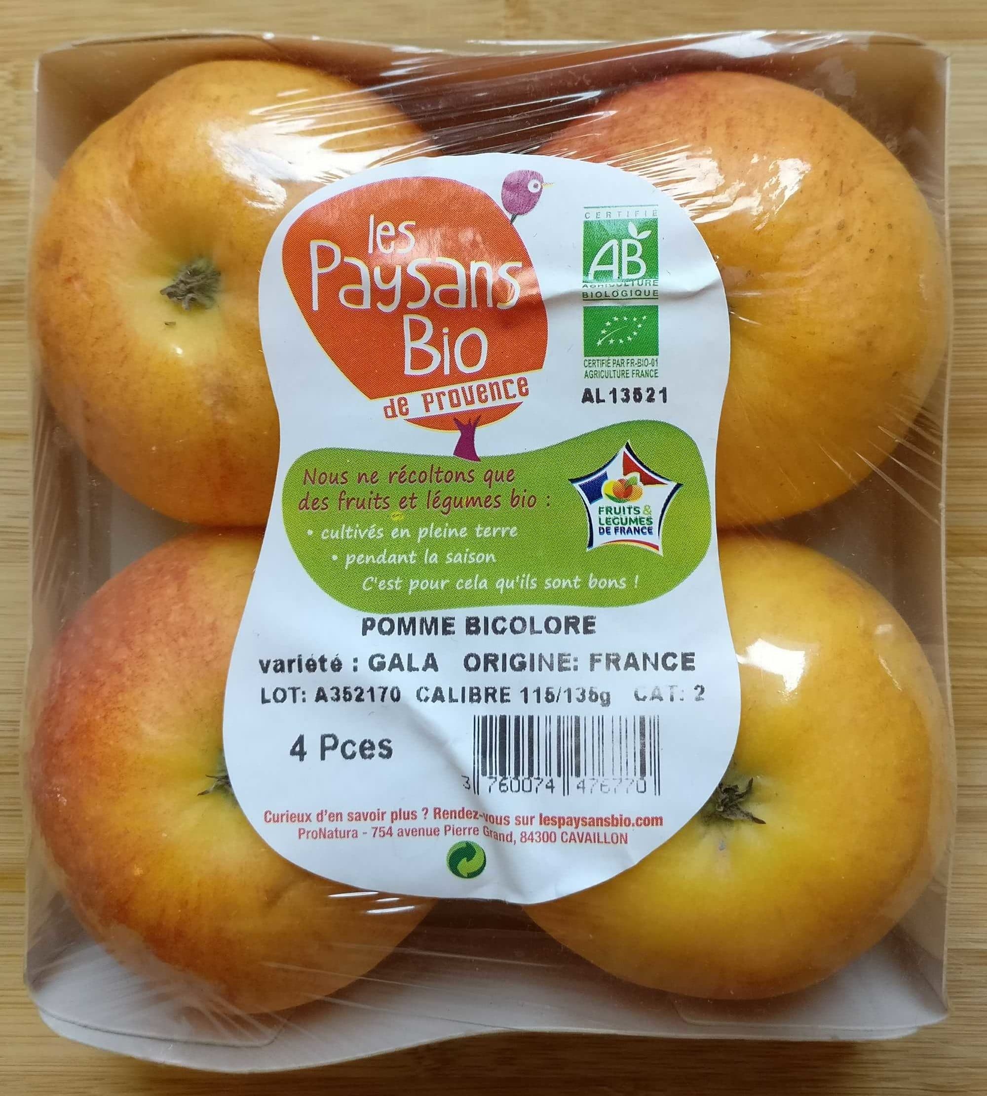 Les Paysans Bio Pommes bicolores packshot