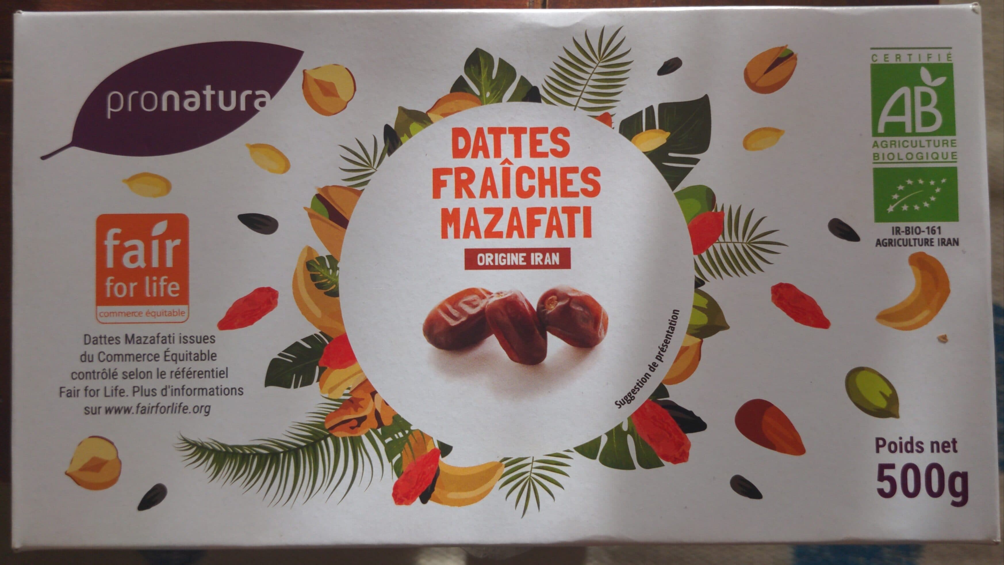 Pronatura Dattes fraîches mazafati d'Iran packshot