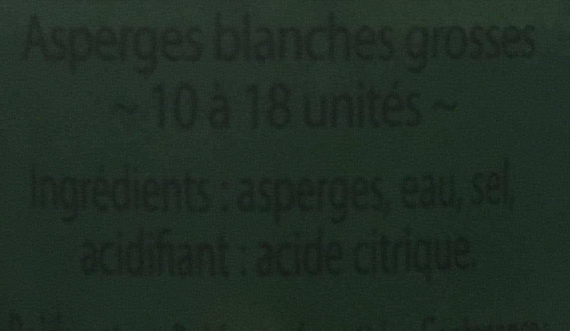 Les Délectables Asperges blanches grosses packshot