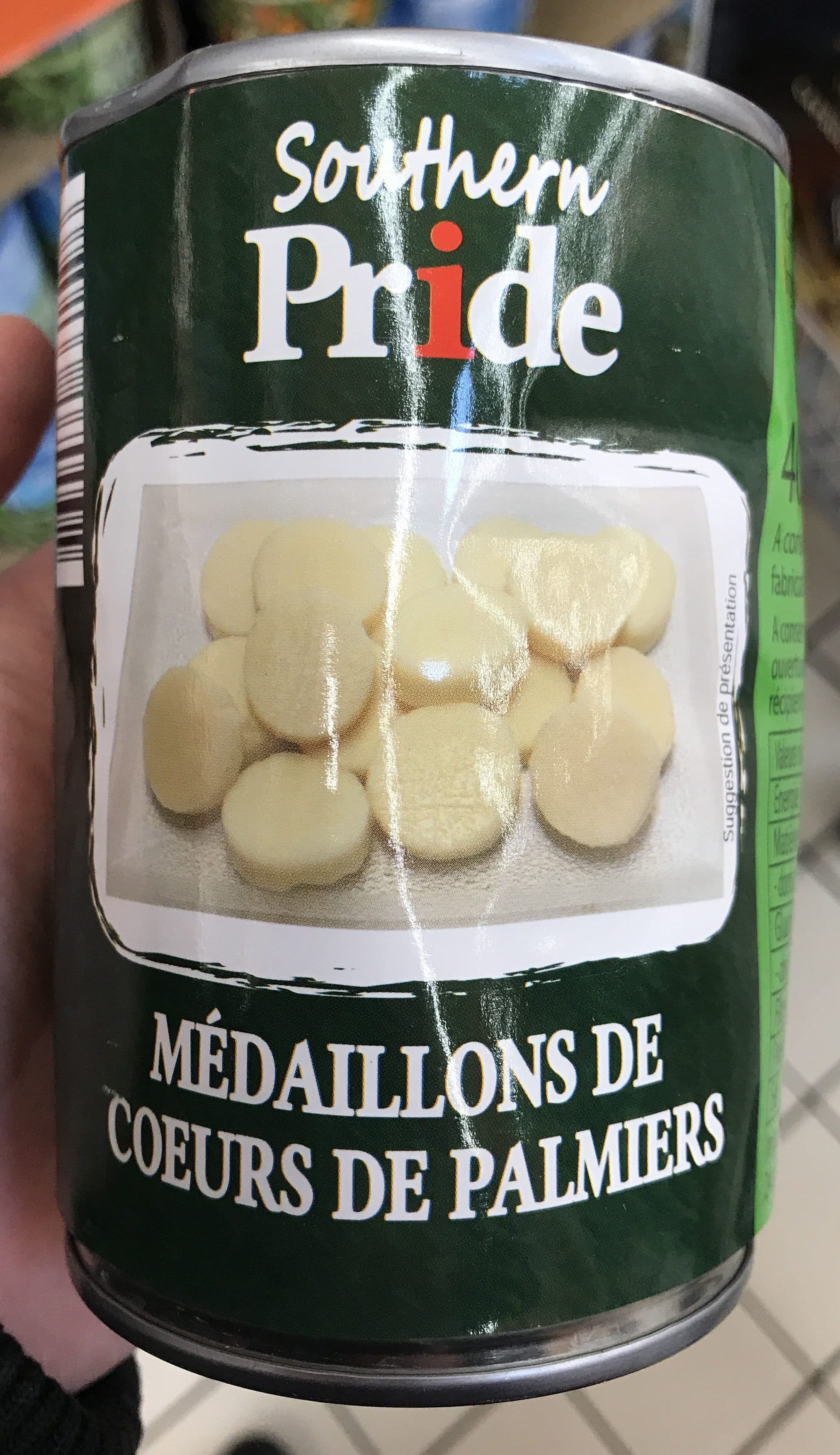 Southern Pride Médaillon de coeurs de palmiers packshot