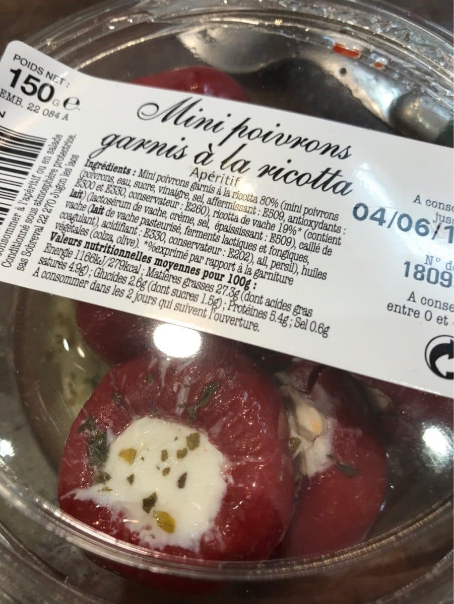 Open Food Facts Poivrons garnis a la ricotta packshot