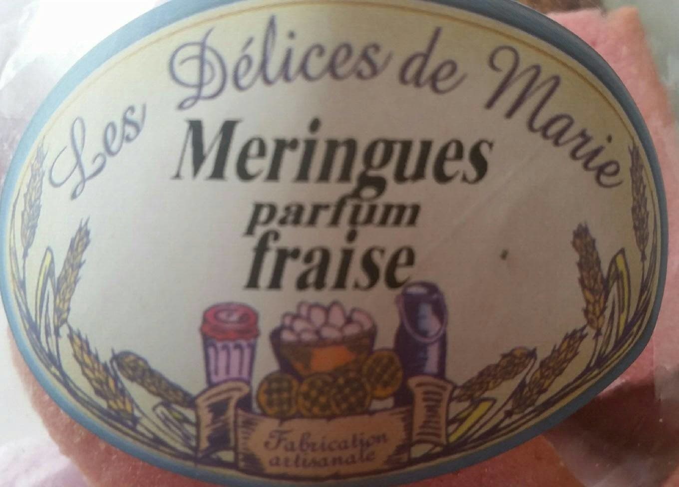 Les Délices de Marie Meringues Parfum Fraise packshot