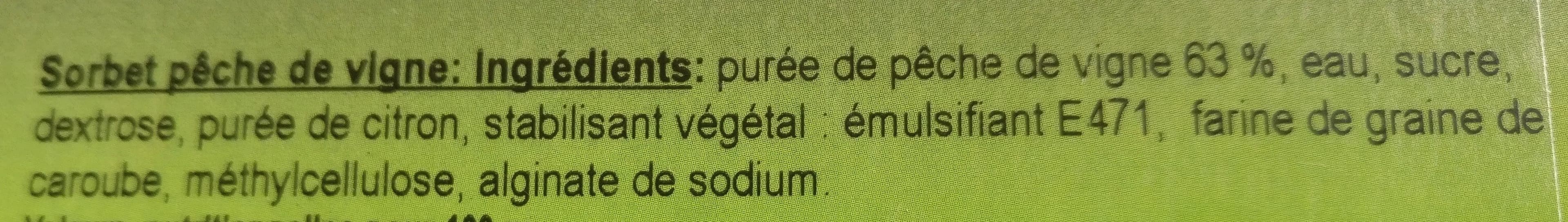 Open Food Facts Glace Pêche de vigne packshot