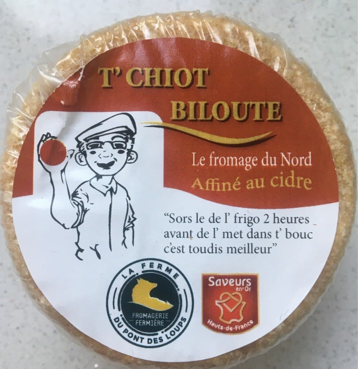 La ferme du pont des loups T'chiot Biloute affiné au cidre packshot