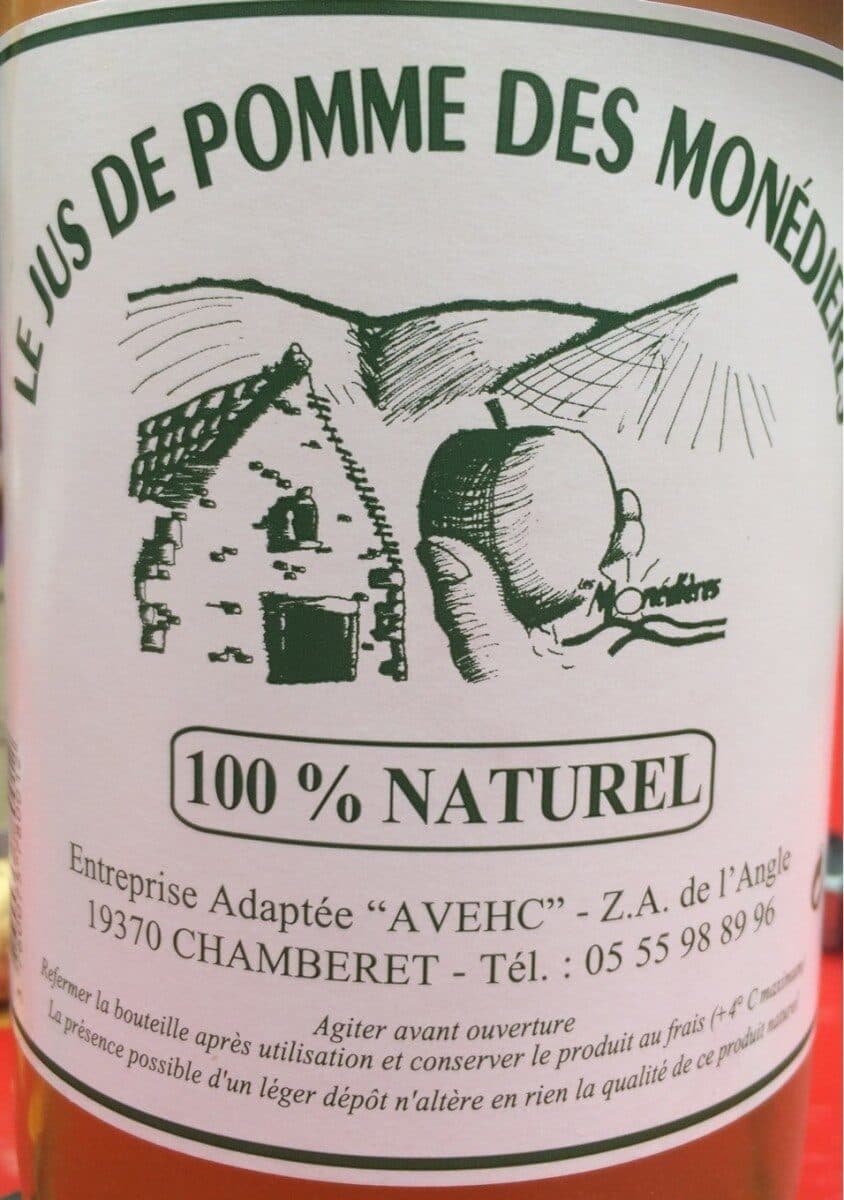 Open Food Facts Le jus de pomme des Monédières packshot