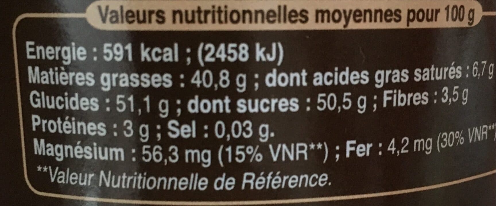 NoiseraieProductions (fabrication arrisanale) HAPPYNUT, 10% noisettes, sans huile de palme, vegan packshot