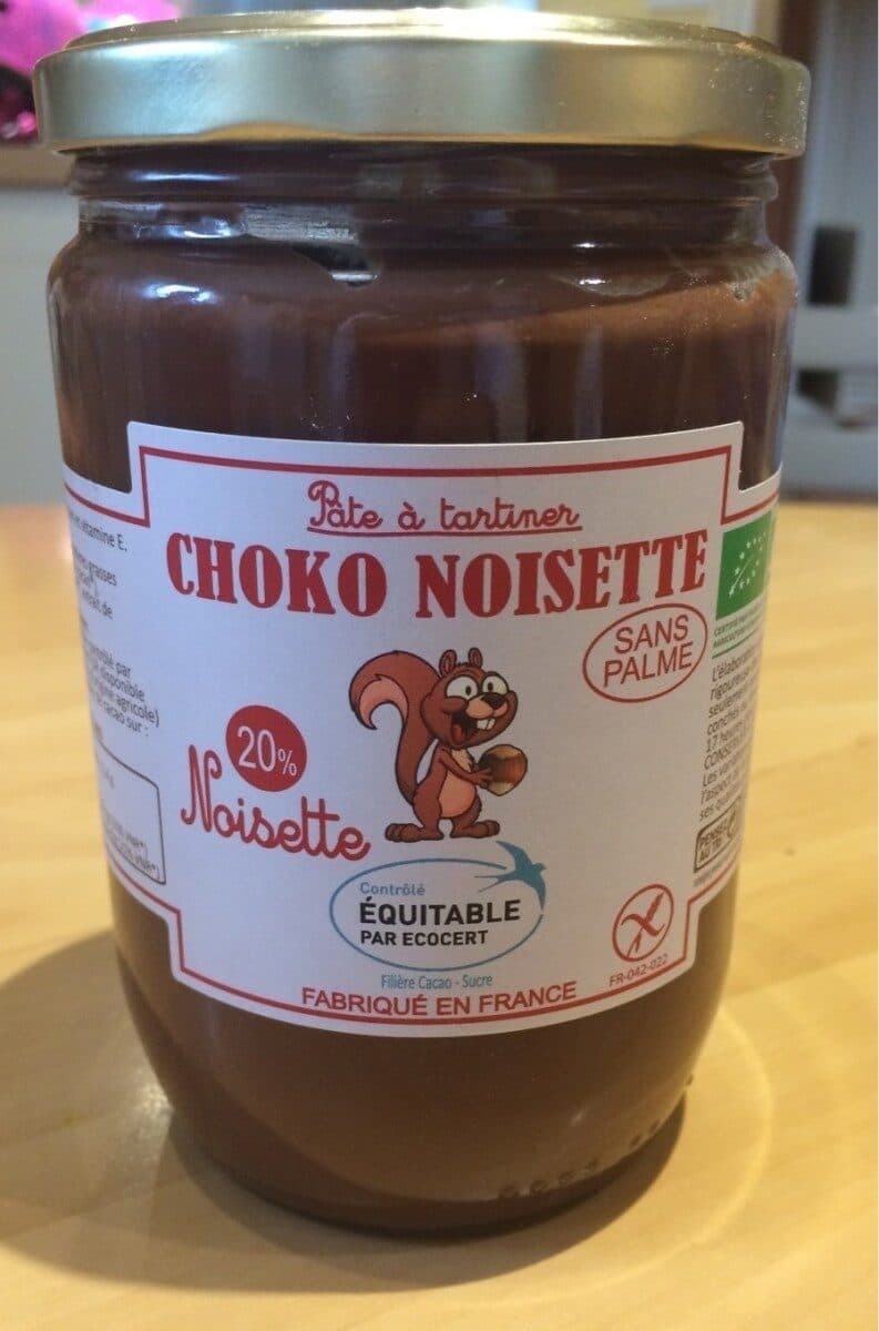 Noiseraie Productions Choko noisette sans palme packshot