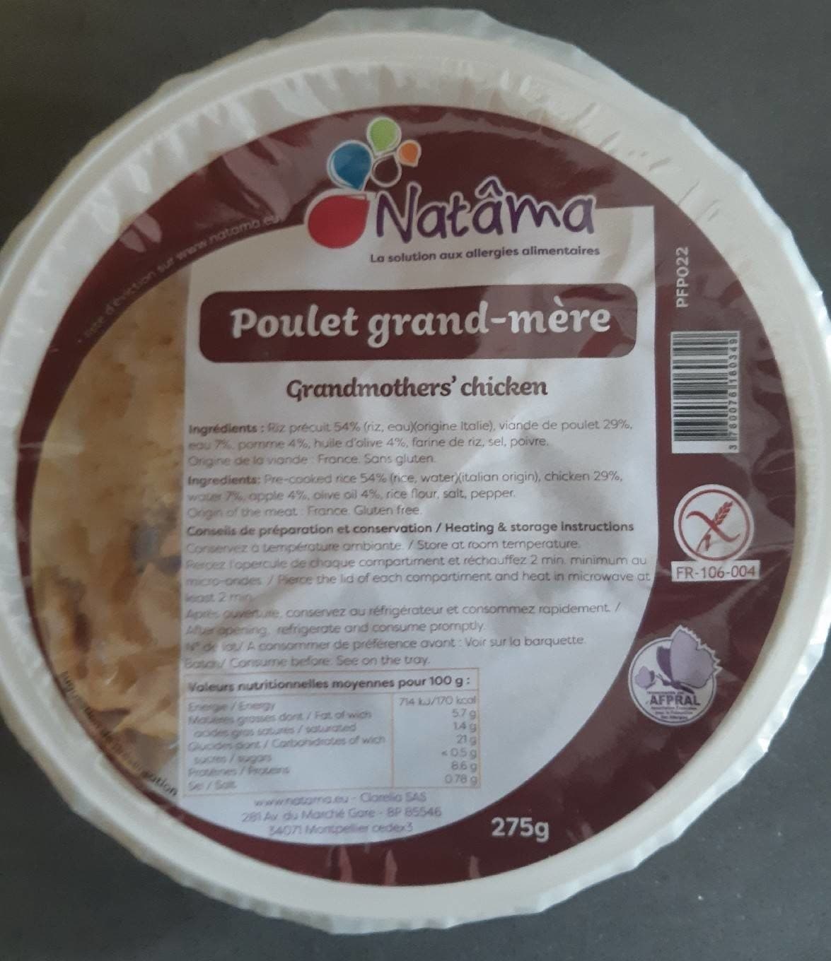 Natâma Poulet grand-mère packshot