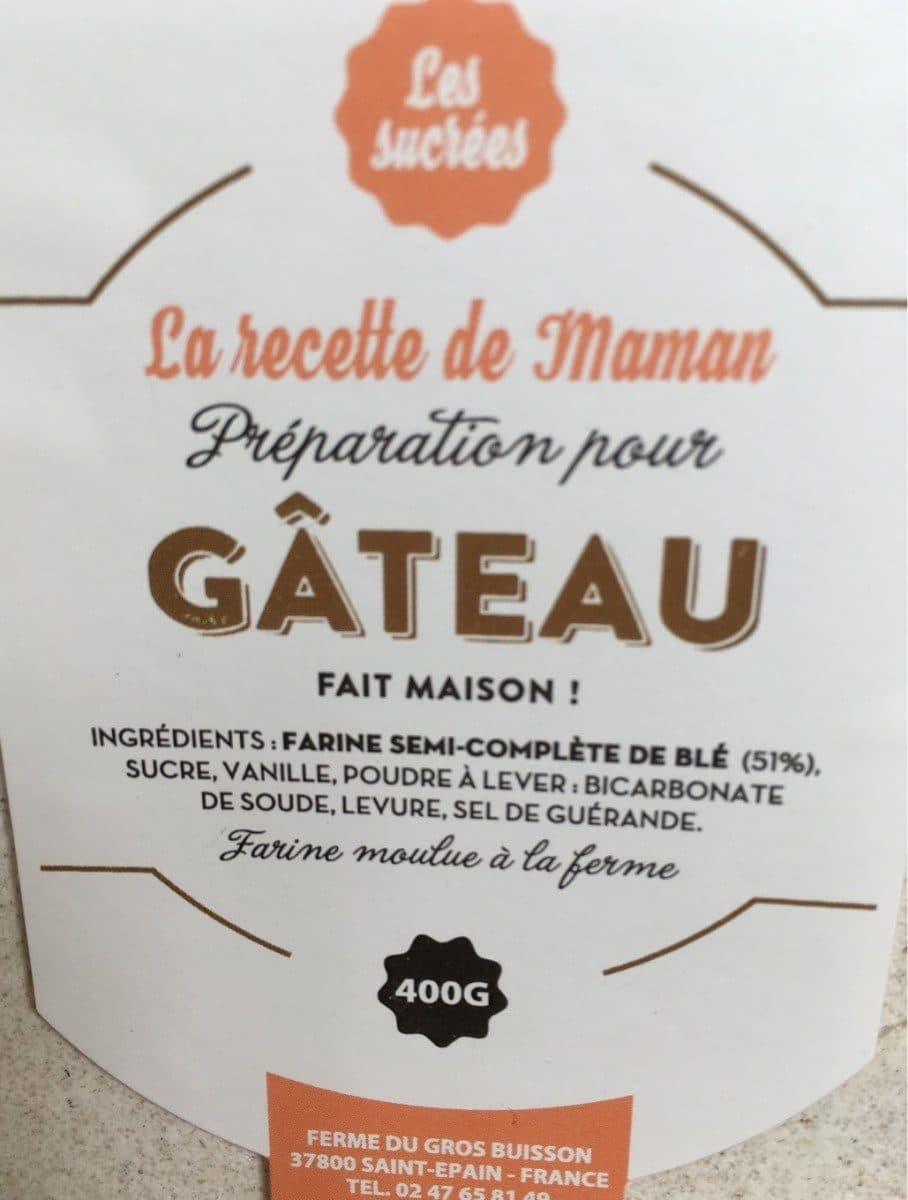 Open Food Facts Gateau "La recette de maman" packshot