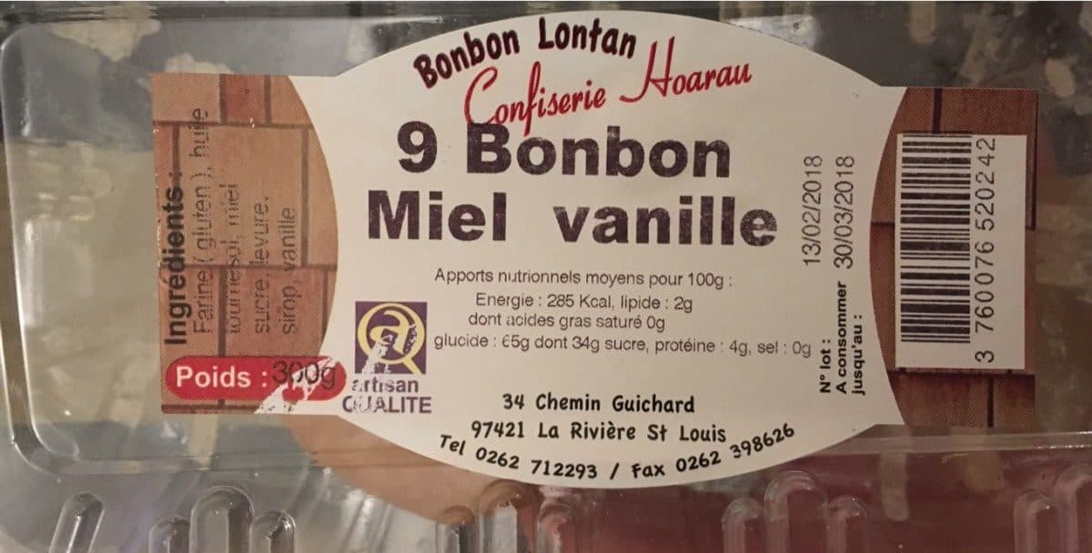 Confiserie Hoareau 9 Bonbon Miel Vanille packshot