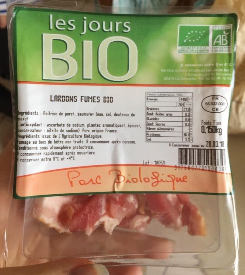 Open Food Facts Lardon fume packshot