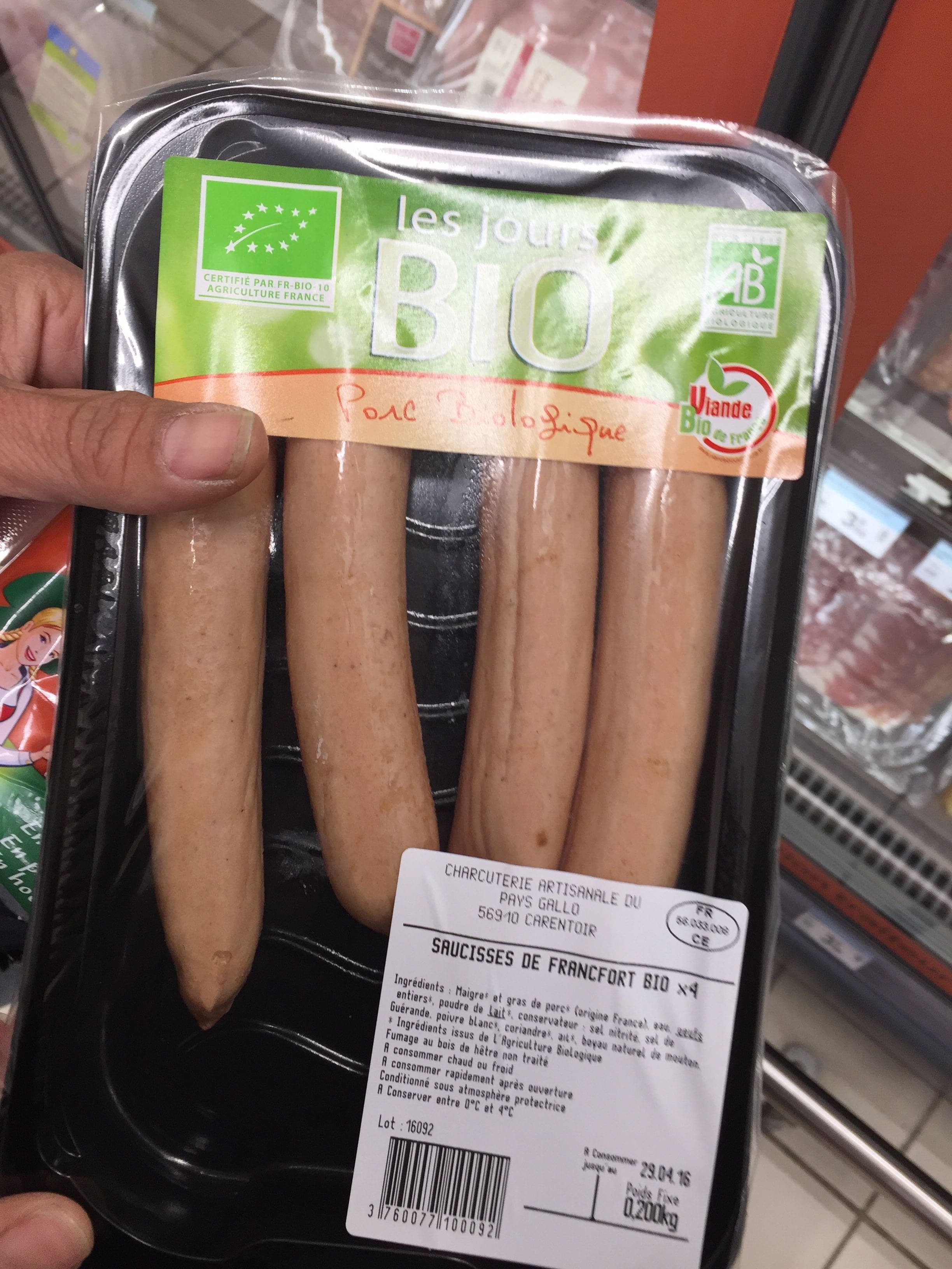 Charcuterie Artisanale du Pays Gallo Saucisses de Francfort packshot