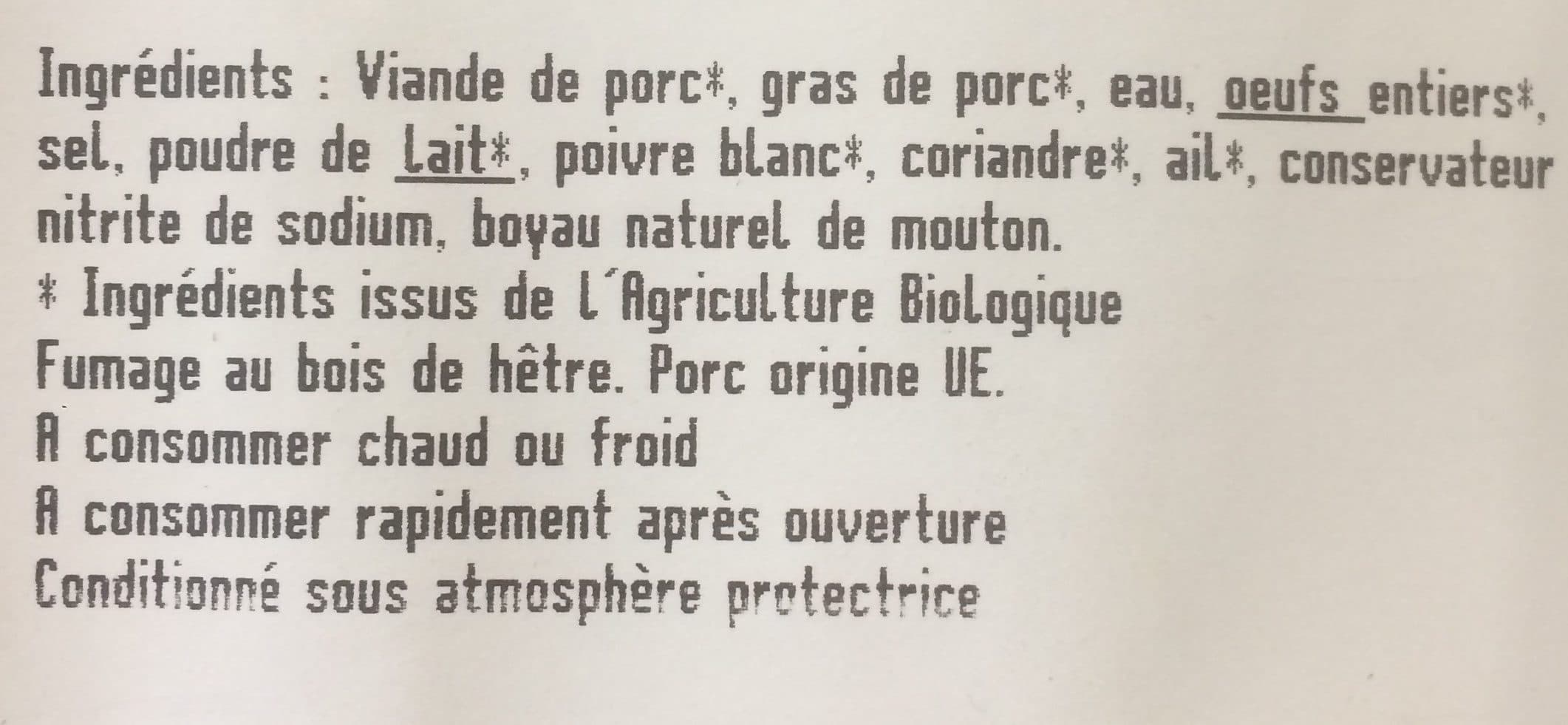 Charcuterie Artisanale du Pays Gallo Saucisses de Francfort packshot
