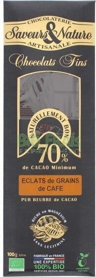 Saveurs Nature Chocolat Noir Grain Cafe Tablette packshot