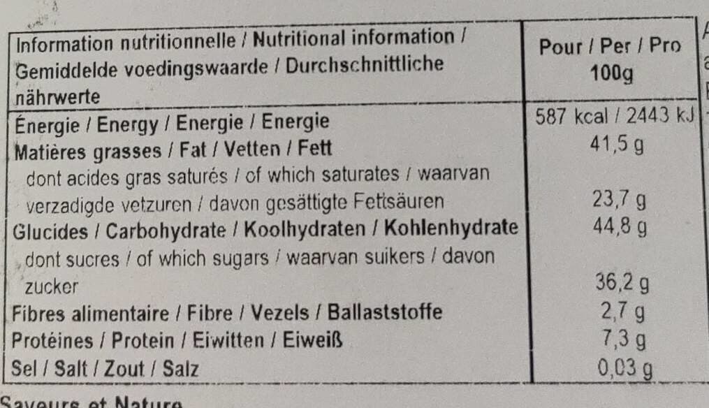 Saveurs&nature chocolats fins packshot