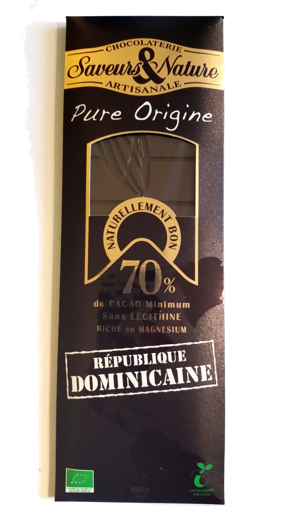 Saveurs & Nature Pure Origine - Chocolat noir packshot