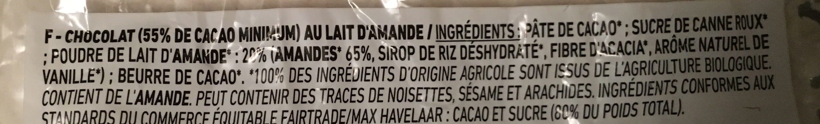 Open Food Facts Chocolat Vegan packshot