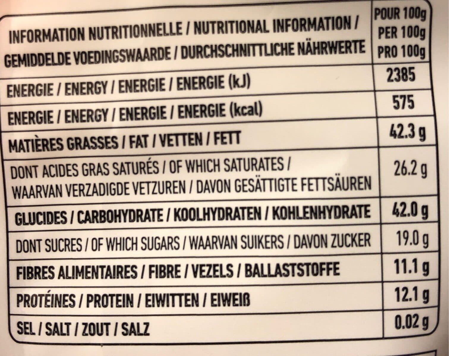 Open Food Facts Chocolat Vegan packshot