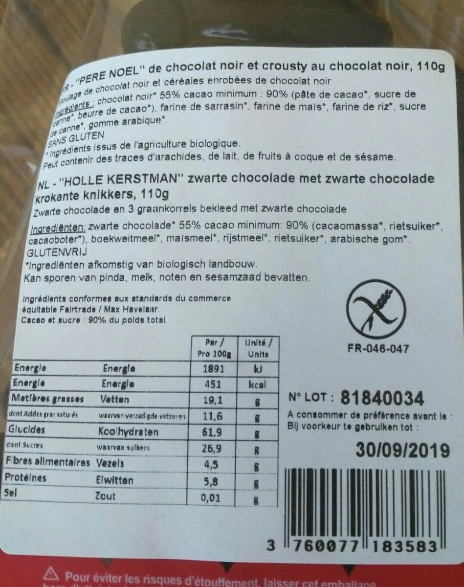 Ikalia Père Noël chocolat noir packshot