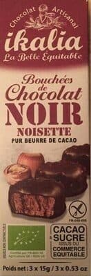 Ikalia Bouchées de Chocolat Noir noisette packshot