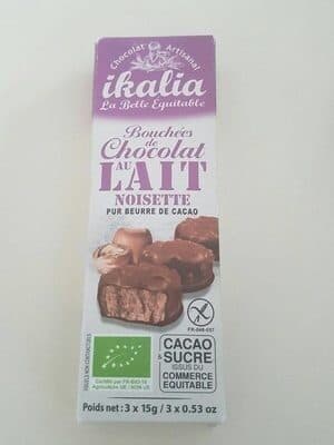 Ikalia Bouchée de chocolat au lait au praliné noisette packshot