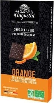Les Chocolats d'Augustin Tablette Chocolat Noir Orange packshot