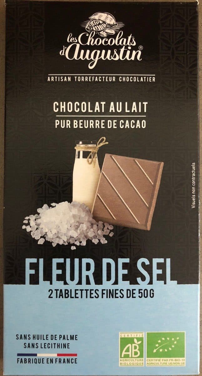 Les Chocolats d'Augustin Tablette Chocolat Au Lait à La Fleur De Sel packshot