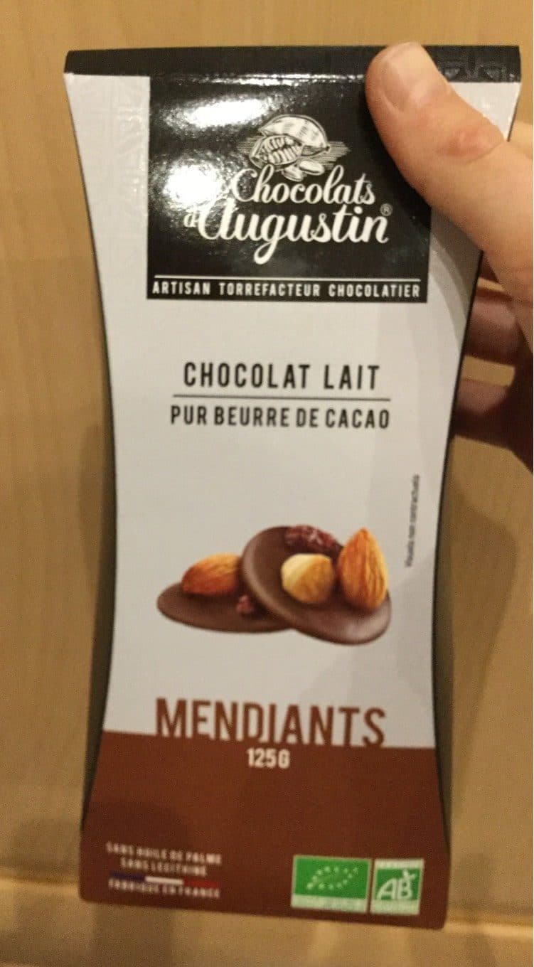 Le Chocolat D’augustin Mendiants De Chocolat Au Lait 125G packshot