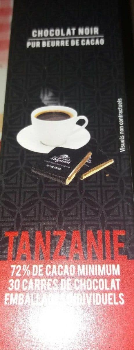 Les Chocolats d'Augustin Chocolat noir Tanzanie 72% packshot