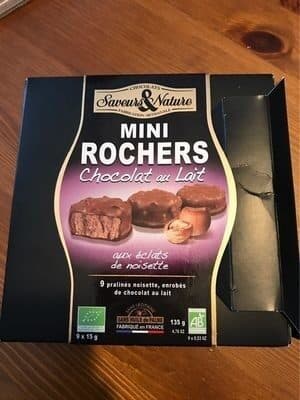 Saveurs & Nature Mini Rochers Chocolat Au Lait packshot