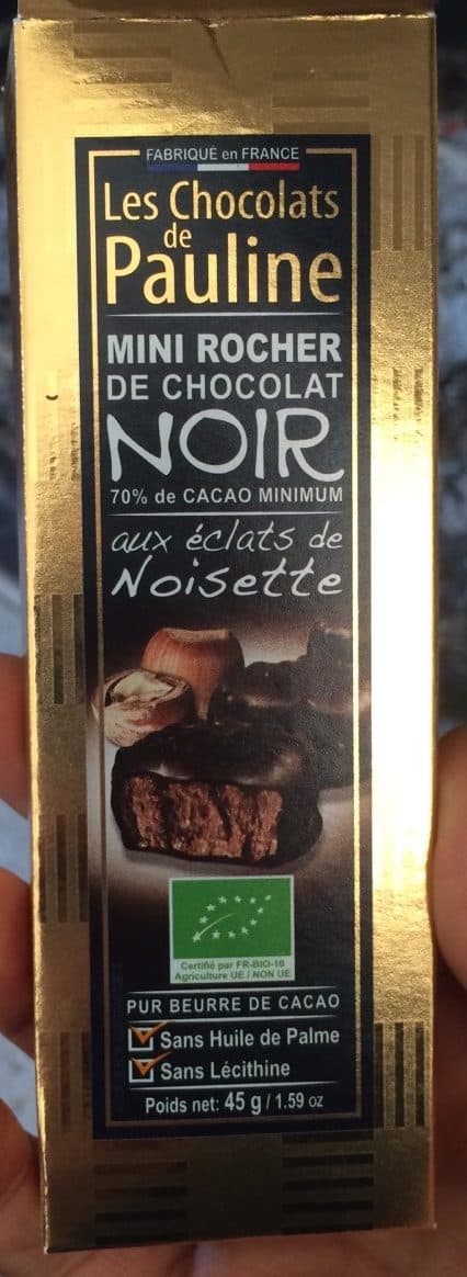 Les Chocolats De Pauline Mini rocher de chocolat noir packshot